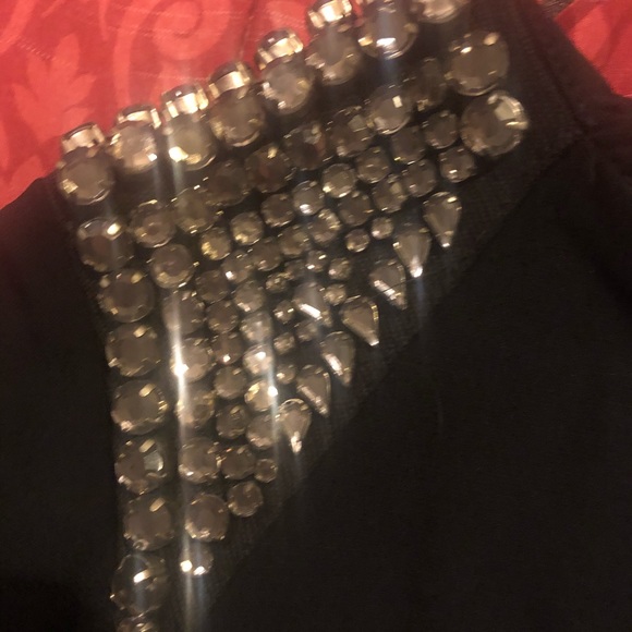 Zara black dress with Diamond shoulders - Picture 4 of 6